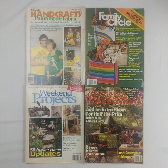 Lot of 4 Vintage Magazines Family Circle Decorating Remodeling Weekend Projects - Picture 1 of 5